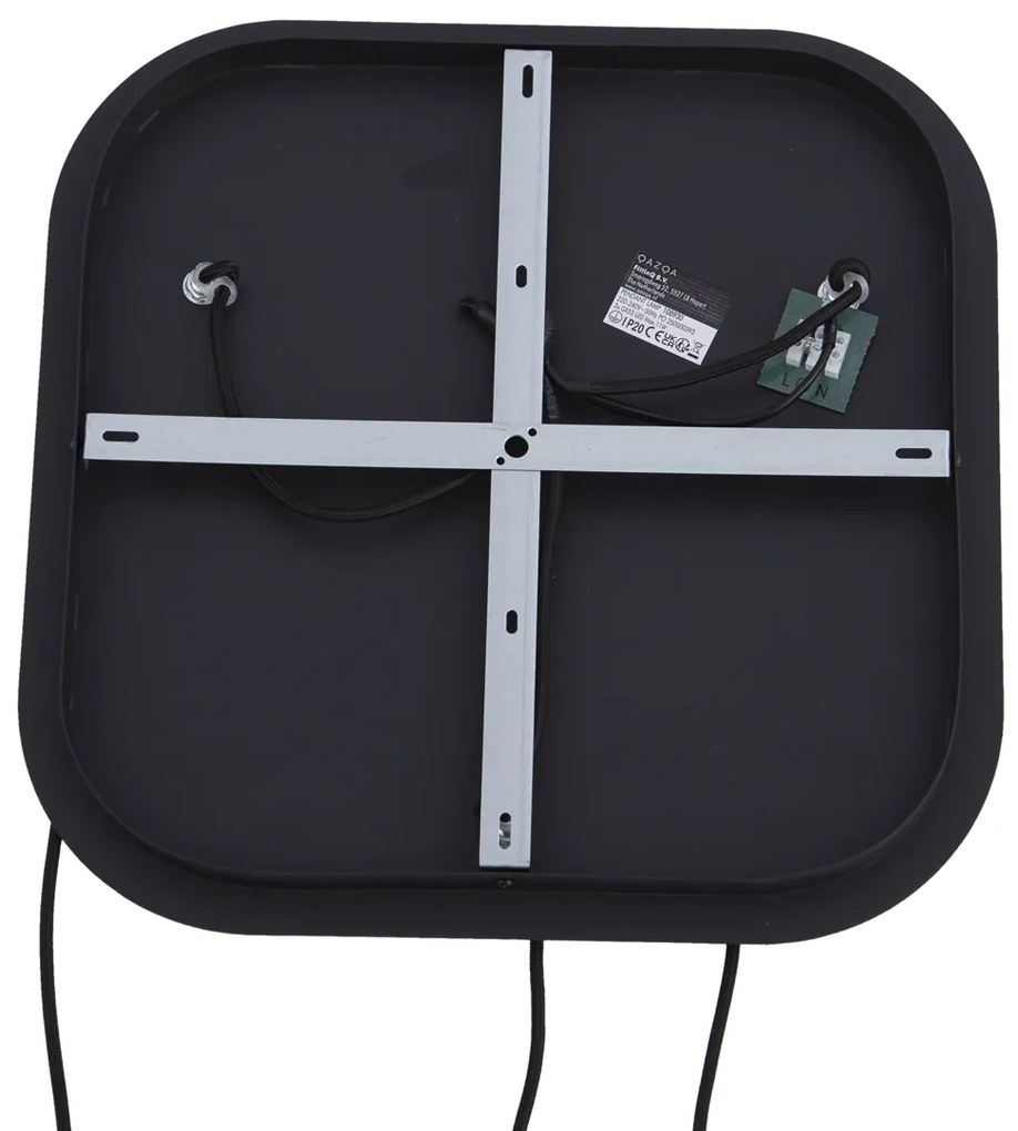 Dizajnové závesné svietidlo čierne s dymovým sklom 3-svetlá - Gus