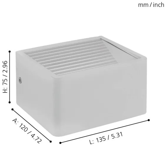 Eglo 98266 - LED Vonkajšie nástenné svietidlo DONINNI LED/6W/230V IP55