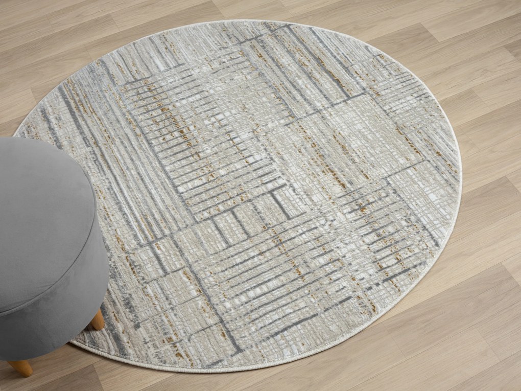 Kusový koberec My Love CA60014 creme kruh, 120x120 (priemer) kruh, béžová, chodba / predsieň, My Flair