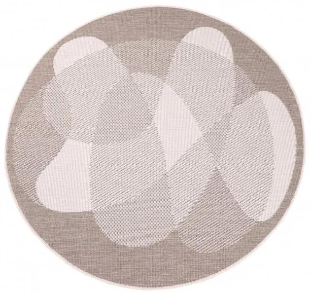 Obojstranný koberec DuoRug 5835 krémový kruh