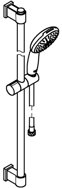 GROHE 26955001 - Sprchový set VITALIO START 110, 900 mm, nerez