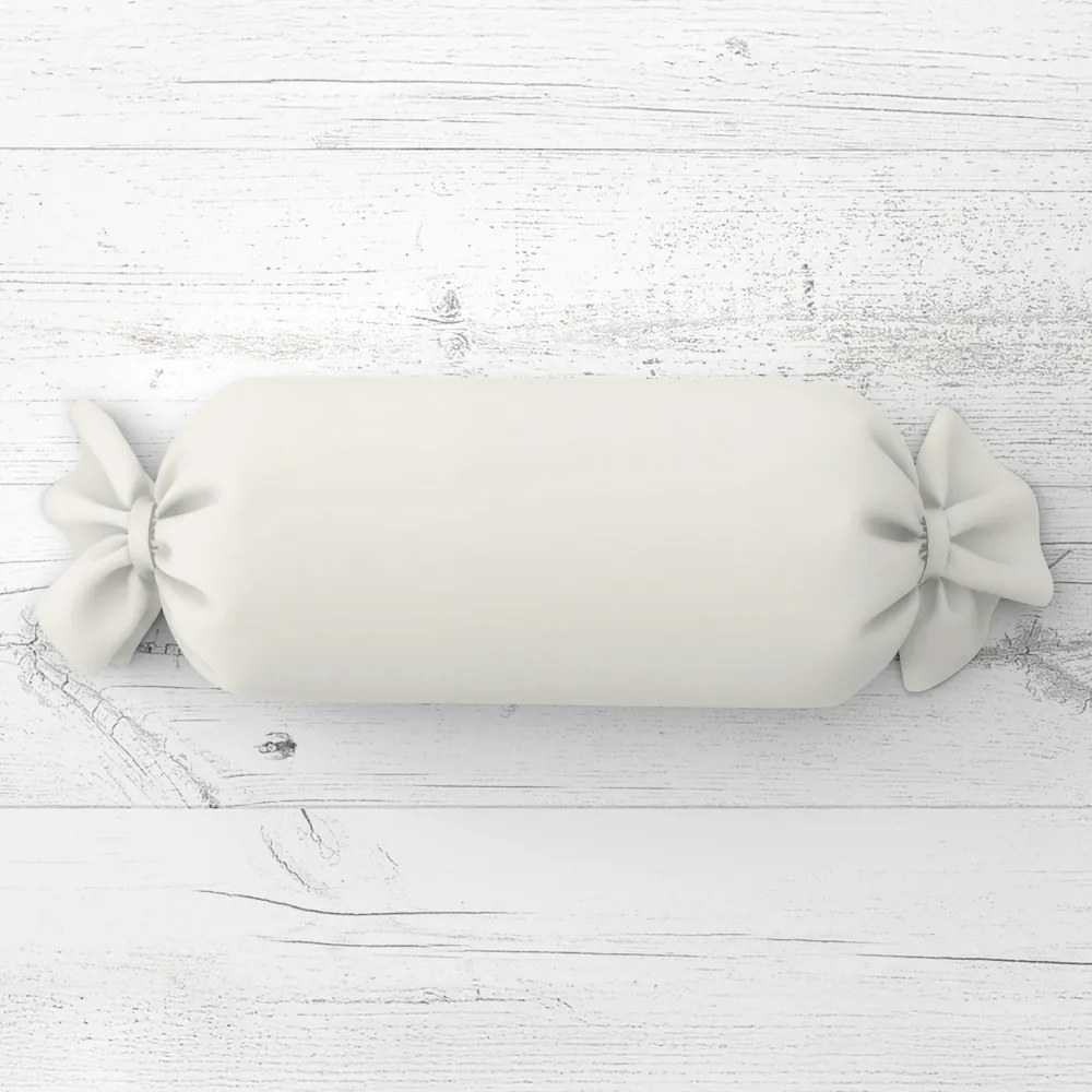 Biante Vankúš valec bonbon Rongo RG-011 Smotanový 15x40 cm