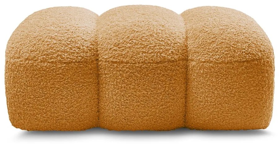 Podnožka z textílie buklé v horčicovej farbe Hippolyte – Bobochic Paris