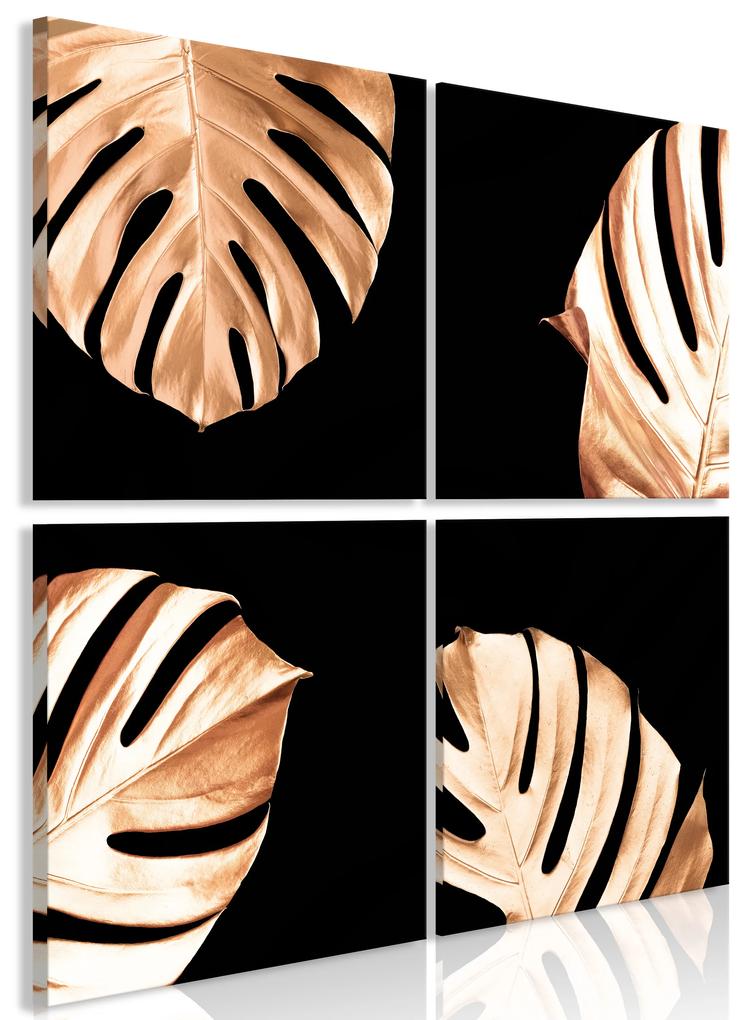 Artgeist Obraz - Golden Monsters (4 Parts) Veľkosť: 60x60, Verzia: Na talianskom plátne