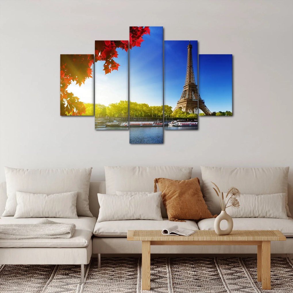 Obraz - jeseň v Paríži (150x105 cm)