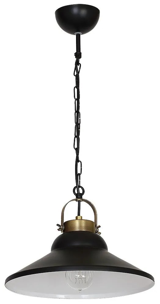 Luster IRON 1 1xE27/60W čierna/ mosadz