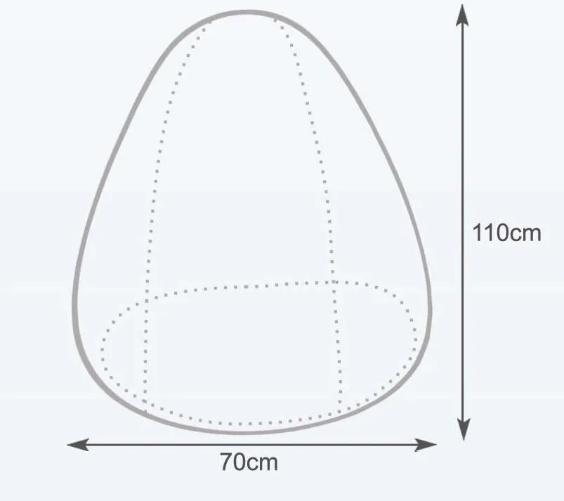 INTERMEDIC Sedací Vak SAKO 220L Farba: NC03 - Biela (Polyester)