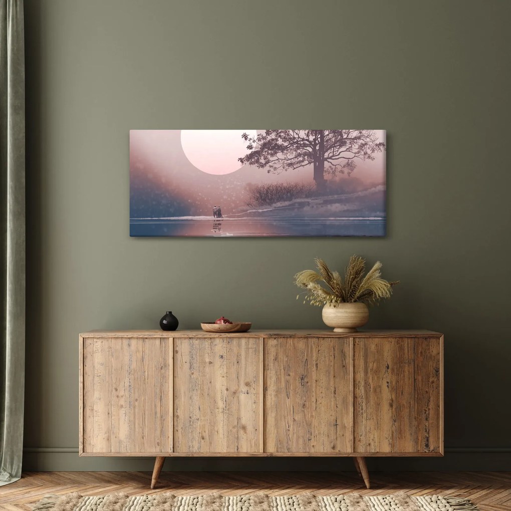 Obraz - Zamilovaný pár (120x50 cm)