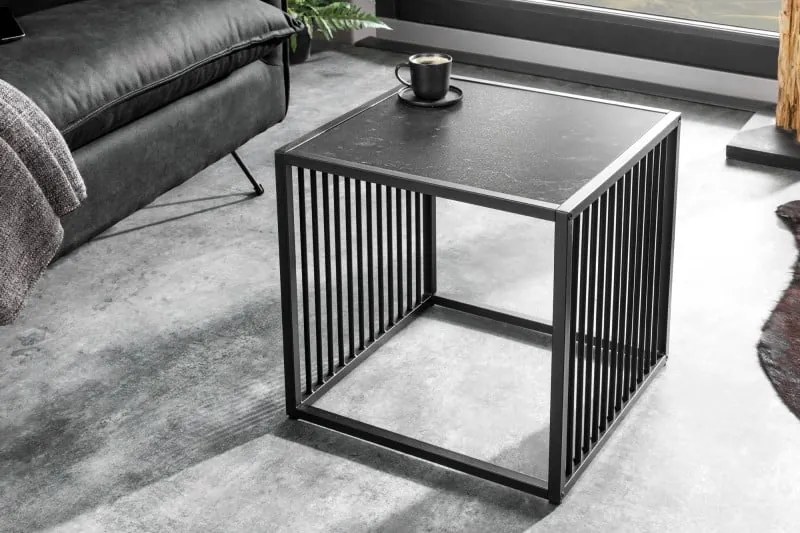 Príručný stolík na architektúru 40 cm mramorový vzhľad