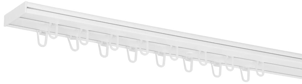 Dekodum PVC stropná lišta dvojitá biela Dĺžka koľajnice (cm): 400, Typ prichytenia: Žabky