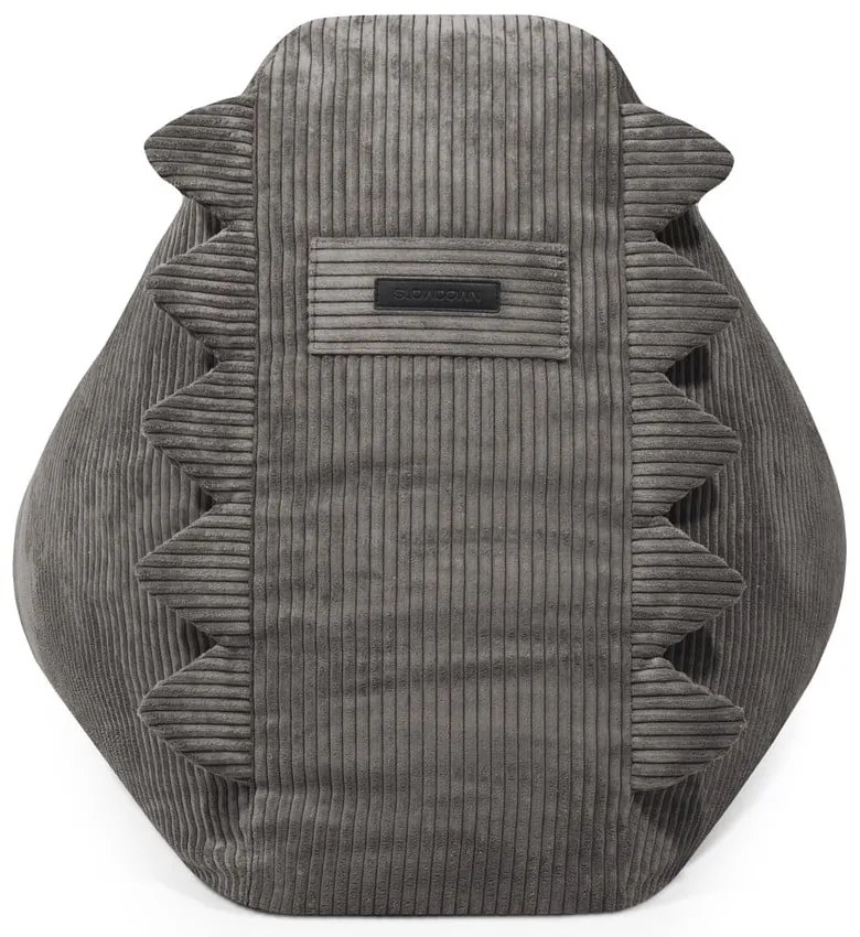 Tmavohnedý menčestrový detský sedací vak Snug 80 Dragon – SLOWDOWN