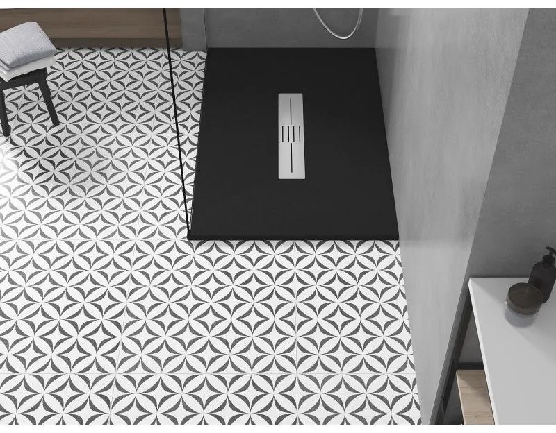 Mexen Toro, SMC obdĺžniková sprchová vanička 130 x 90 cm, čierna matná, 43709013