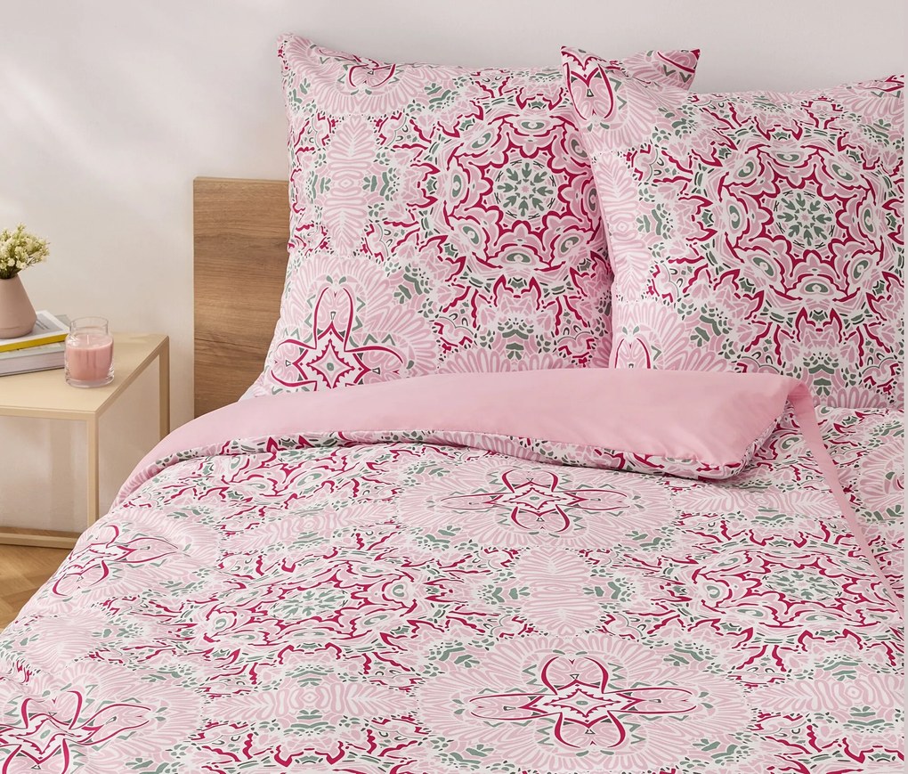 Posteľná bielizeň z mikrovlákna, ružová, štandardná veľkosť
