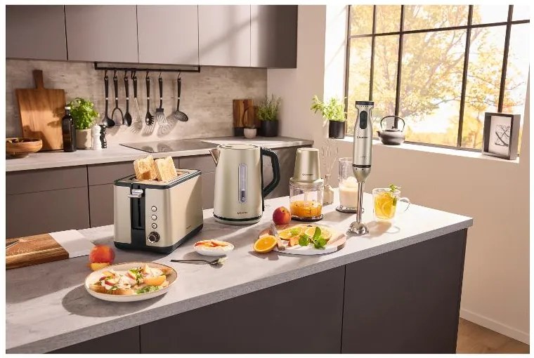 Silvercrest®  Hriankovač STS 850 F3/Sots 850 F3, champagne + Rýchlovarná kanvica, 1,7 l, champagne  (800011159)