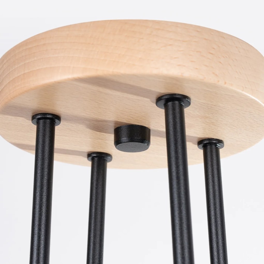 Stropné svietidlo Timbo 4, drevené telo svietidla, b