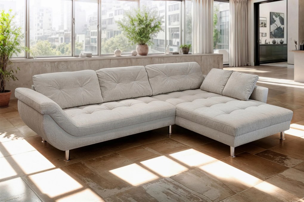 XXXLutz ROHOVÁ SEDAČKA, plast, textil, kompozitné drevo, béžová MID.YOU - Sedačky - 000694009702