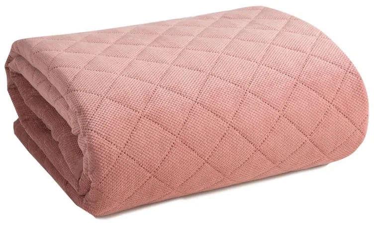 Dekorstudio Luxusný prehoz na posteľ MILO v ružovej farbe Rozmer prehozu (šírka x dĺžka): 220x240cm