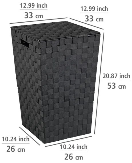 WENKO 22278100 - Kôš ADRIA 33x53 cm čierny