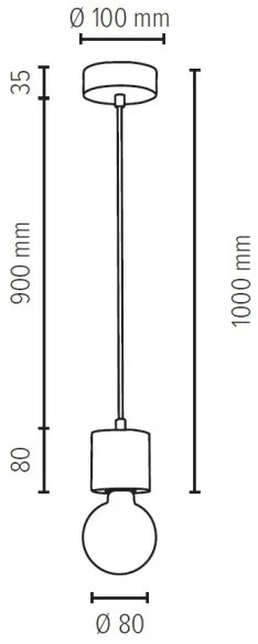 Spot-Light 71689104 - Luster na lanku PINO 1xE27/60W/230V