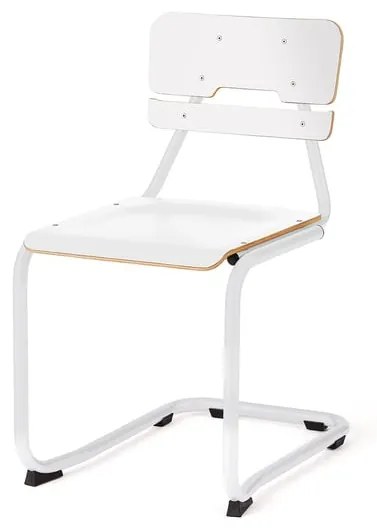 Školská stolička LEGERE II, V 450 mm, biela, biela