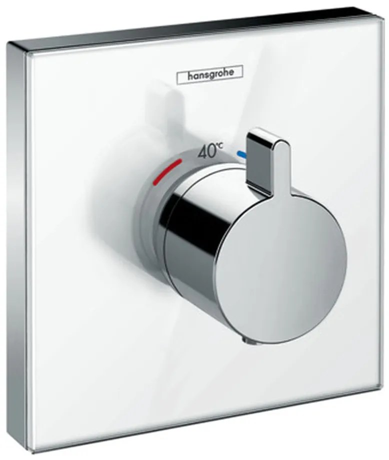 Hansgrohe ShowerSelect Glass, termostat HighFlow pod omietku, biela/chrómová, HAN-15734400