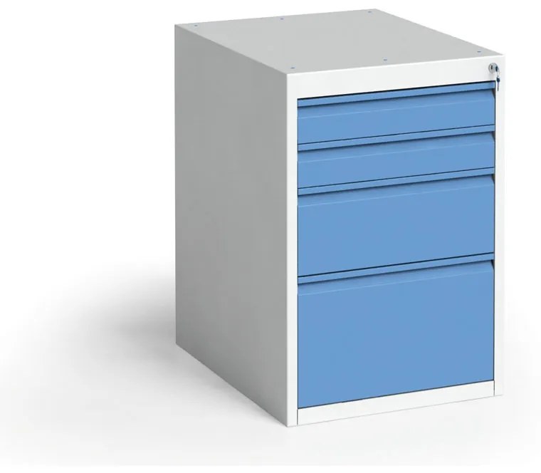 Závesný dielenský box na náradie KOVONA, 4 zásuvky, 480 x 610 x 700 mm