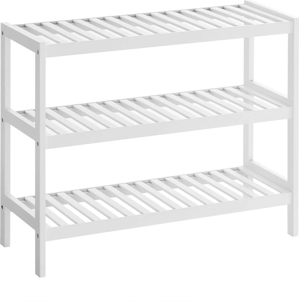 XXXLutz REGÁL NA TOPÁNKY, biela, bambus, 70/55/26 cm Boxxx - Online Only drobný nábytok - 002543014301