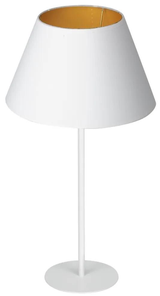 Luminex Stolná lampa ARDEN 1xE27/60W/230V pr. 30 cm biela/zlatá LU3458