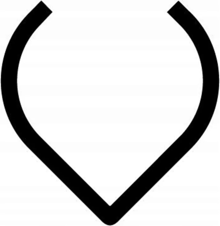 Artemide Alphabet of Light malé písmeno v, 3000K, 18W, biele, 650mm