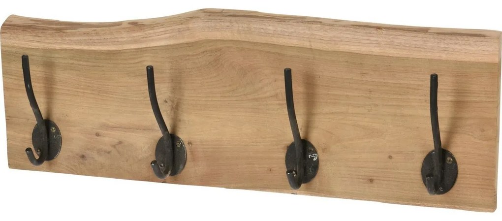 Vešiak z teakového dreva Woody, 50 x 14 x 6 cm