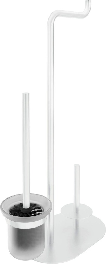 Deante Silia, 3-funkčný držiak pre toaletný papier a WC kefu, biela matná, DEA-ADI_A732