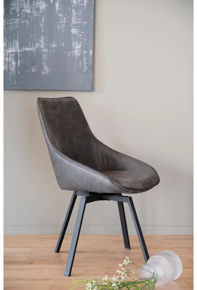 Sivá otočná stolička Alison - Rowico