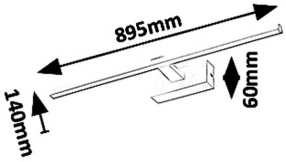 Rabalux LED nástenné svietidlo Albina 1x18W | 900lm | 4000K | IP23 | 89,5 cm | matná biela