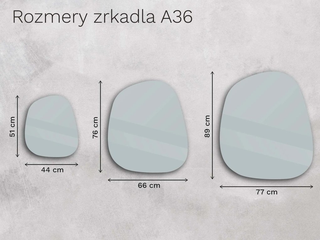 Organické LED zrkadlo s osvetlením A36 44×51