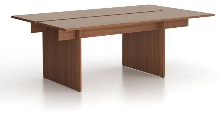 Stôl jednací SOLID + 1x prísed, 2100 x 1250 x 743 mm, orech