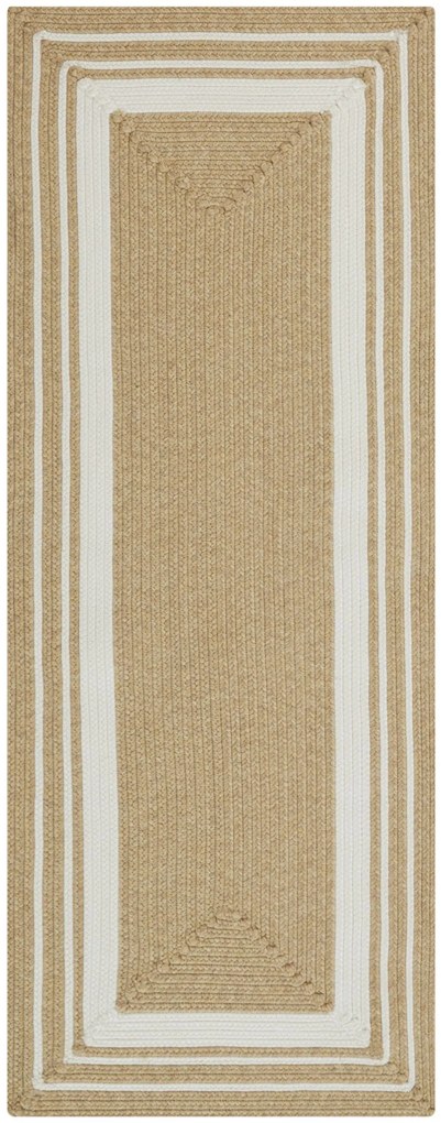 NORTHRUGS - Hanse Home koberce Kusový koberec Braided 105556 Creme Beige – na von aj na doma - 80x200 cm