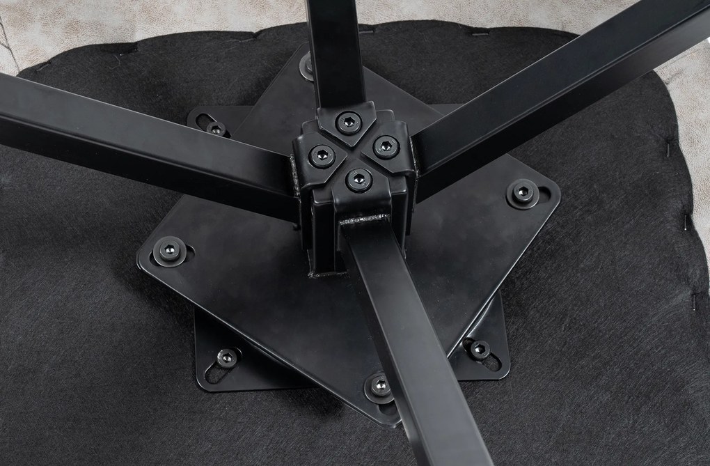 Noela Otočná jedálenská stolička látková LOREN sivá