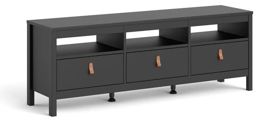 Čierny TV stolík 151x54 cm Madrid – Tvilum