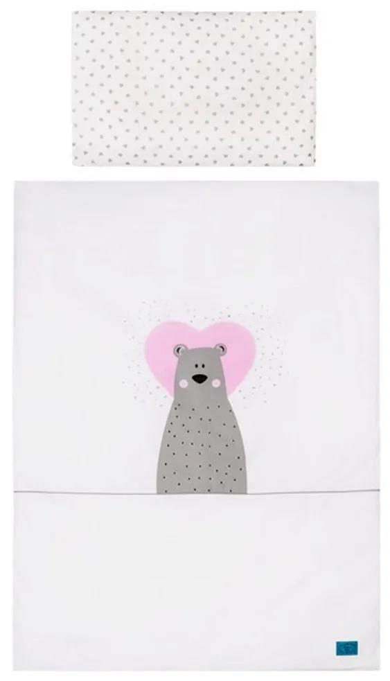 6-dielne posteľné obliečky Belisima Bear in love 100/135 ružové