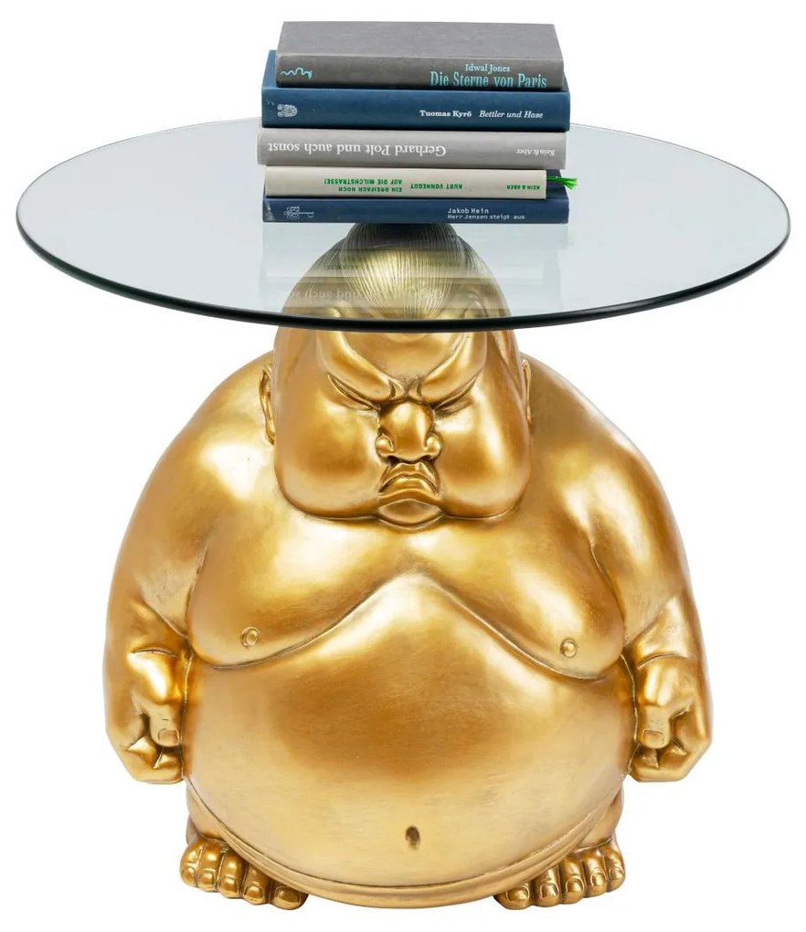 Monk príručný stolík zlatý Ø 54cm