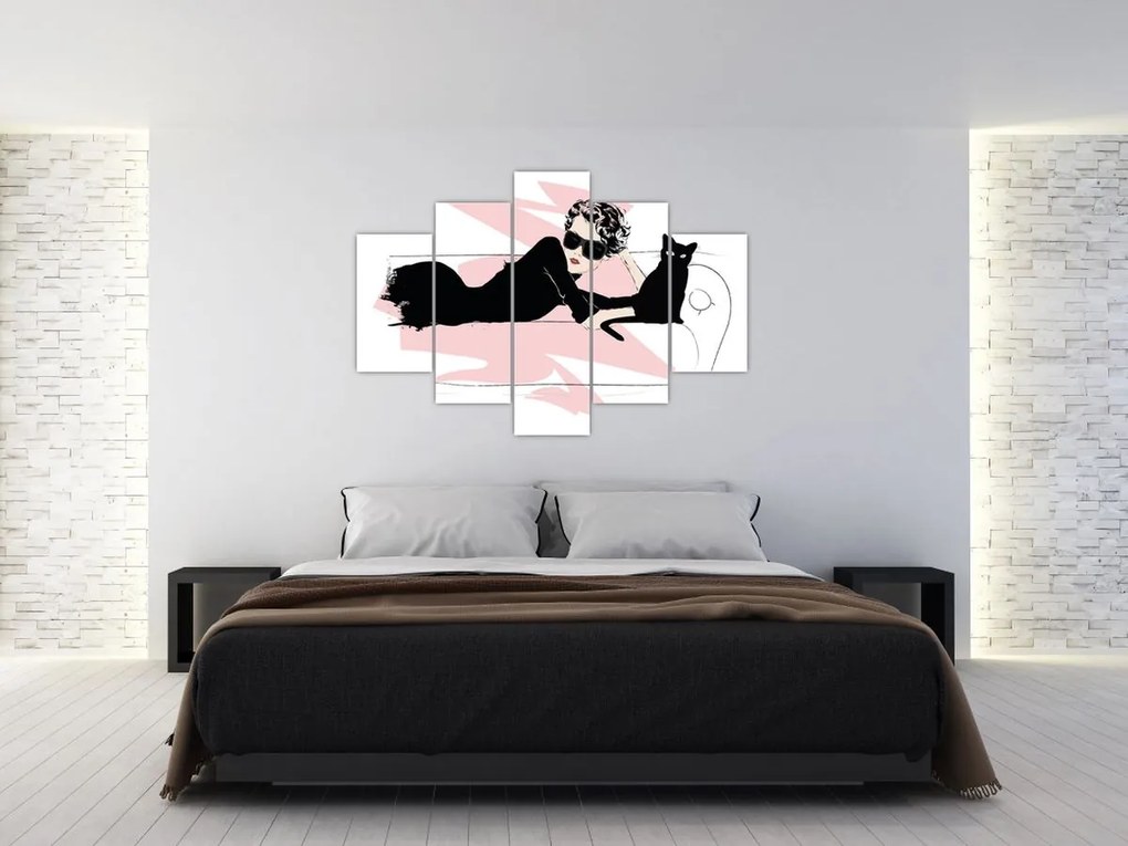 Obraz - Fashion lady (150x105 cm)