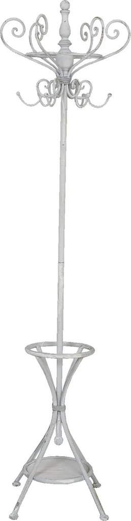 Biely voľne stojací vešiak - 44*44*183 cm