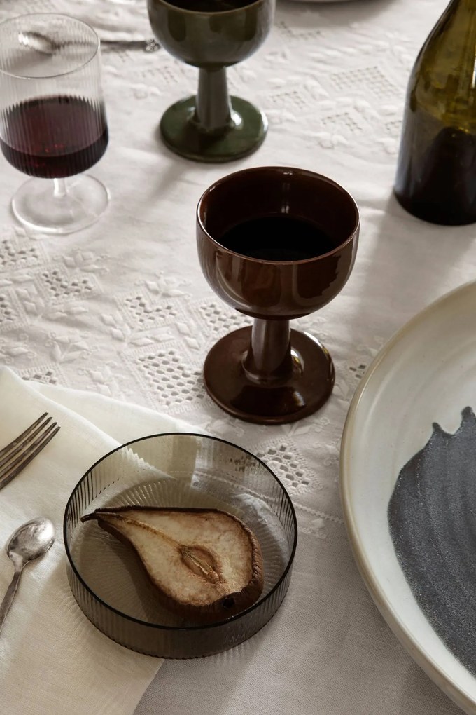 ferm Living Jedálenská misa Ripple šedá 12 cm 4 ks