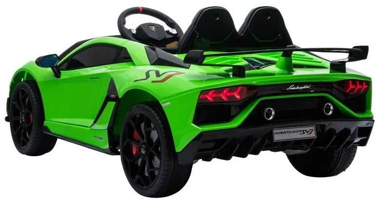 LEAN CARS  ELEKTRICKÉ AUTÍČKO LAMBORGHINI AVENTADOR - NELAKOVANÉ - ZELENÉ - 2x45W - 1x12V7Ah - 2021