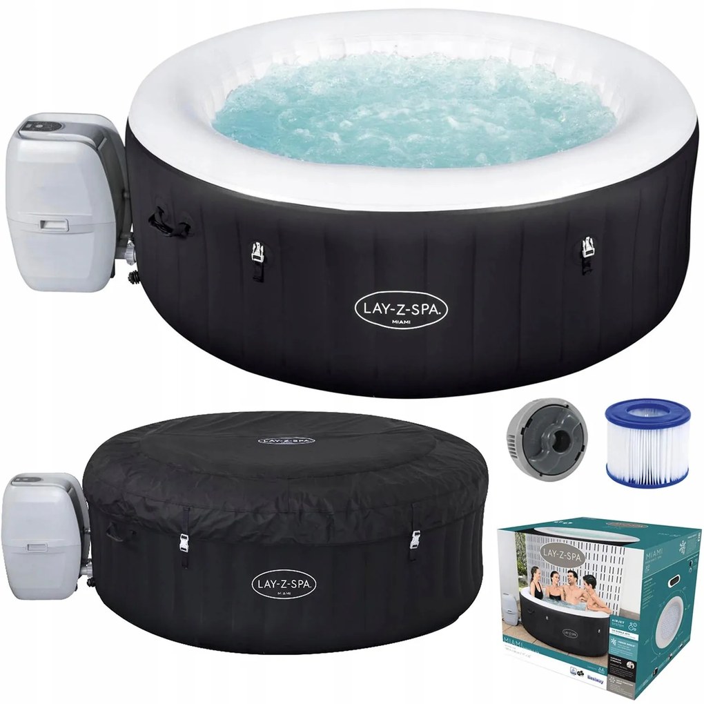 JAKS JACUZZI LAY-Z-SPA MIAMI AIRJET 2-4 OSOBY 180 X 66 CM - BES60001