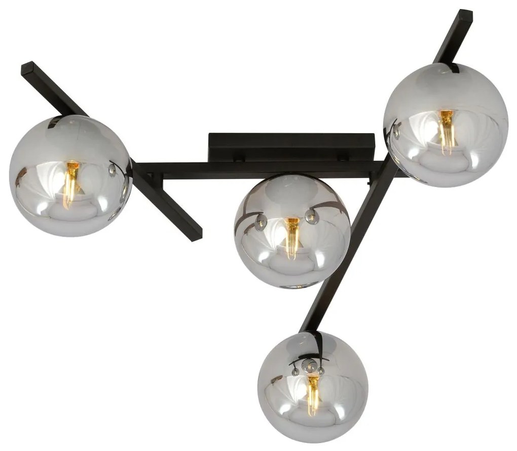 Stropné svietidlo SMART 4xE14/10W/230V čierna/šedá