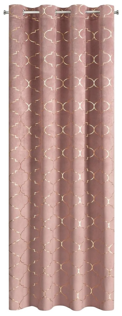 ZATEMŇOVACÍ ZÁVES NA KRÚŽKOCH GISEL 140X250 CM STARORUŽOVÁ