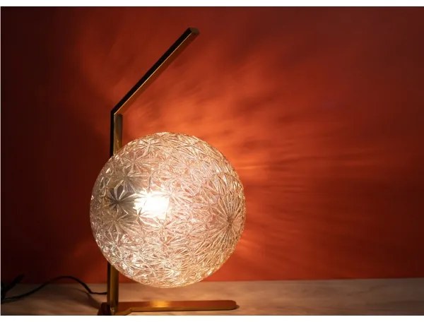 Klausen 108003 - Stolná lampa JUNO 1xE27/7W/230V béžová/zlatá