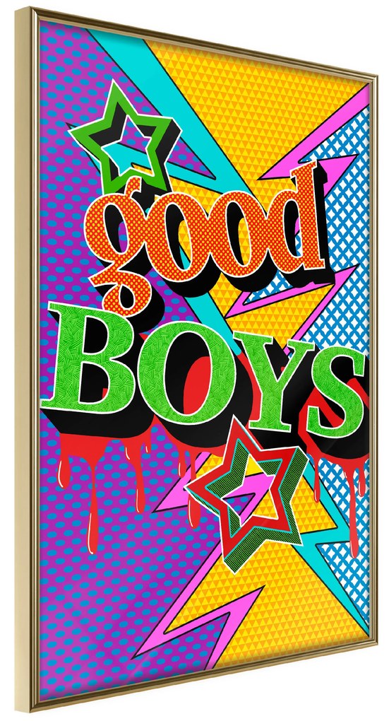 Artgeist Plagát - Good Boys [Poster] Veľkosť: 20x30, Verzia: Čierny rám s passe-partout