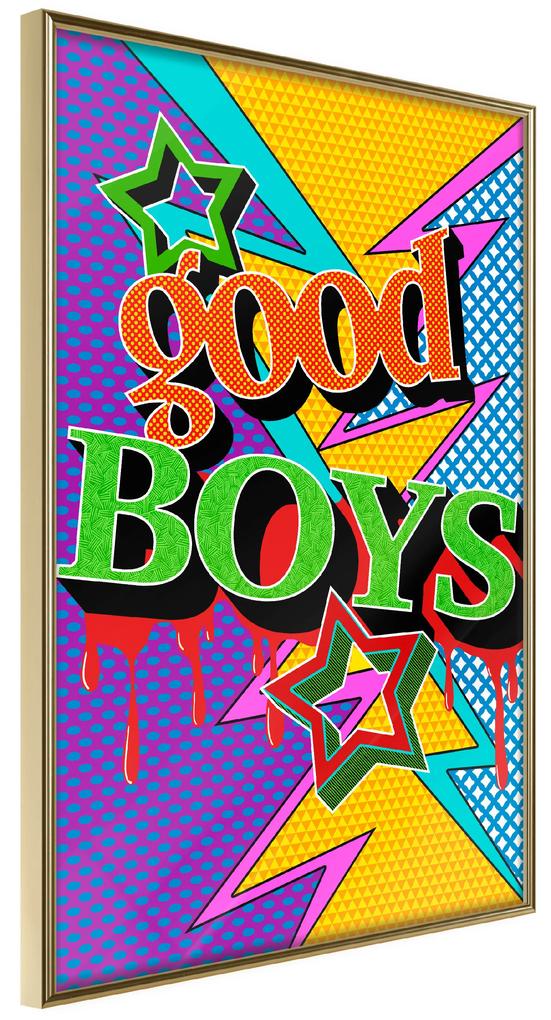 Artgeist Plagát - Good Boys [Poster] Veľkosť: 20x30, Verzia: Zlatý rám s passe-partout